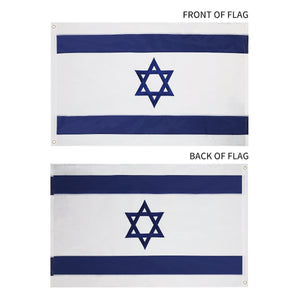 Israeli 3x5 Feet Flag – Embroidered Oxford 210D Nylon with Sewn Panels