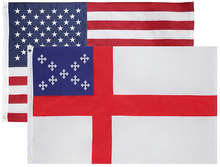 Episcopal + USA Flags 3x5 Feet Combo Pack - Embroidered Nylon Flags with Sewn Panels