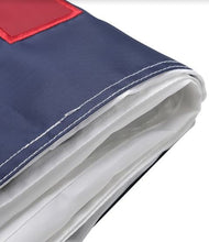 Christian + USA Flags 5x8 Feet Combo Pack - Embroidered 210D Nylon Flags with Sewn Panels
