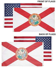 Florida & USA 3x5 Flag Combo Pack – (Printed Florida Flag - 200D Nylon) (Embroidered US Flag - 210D Nylon)