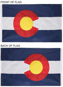 State of Colorado 3x5 Feet Embroidered Nylon Flag with Sewn Panels