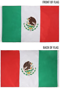 Mexican 4x6 Feet Flag - Embroidered 210D Nylon with Sewn Panels