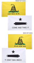 2 Pack - 3x5 Feet Nylon Come and Take It Flag & Gadsden Flag Combo Pack, Embroidered Oxford 210D