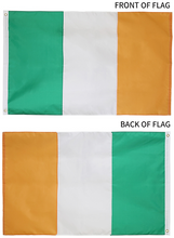 Irish 3x5 Feet Flag – Embroidered Oxford 210D Nylon with Sewn Panels