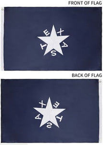 1836 Lorenzo de Zavala Texas Flag 3x5 Feet Embroidered Nylon Flag with Sewn Panels