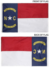 State of North Carolina 3x5 Feet Embroidered Nylon Flag with Sewn Panels