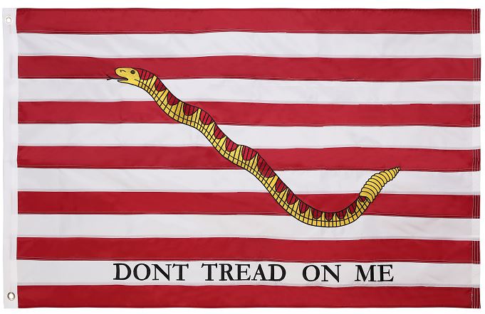 Naval Jack 3x5 Feet Embroidered Nylon Flag with Sewn Panels