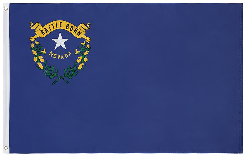 State of Nevada 3x5 Feet Flag - Embroidered Nylon Flag with Sewn Panels