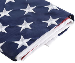 Christian + USA Flags 4x6 Feet Combo Pack – Embroidered 210D Nylon Flags with Sewn Panels