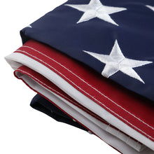 State of Indiana + USA Flags 3x5 Feet Combo Pack - Embroidered Nylon Flags with Sewn Panels