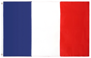 French 3x5 Feet Flag – Embroidered Oxford 210D Nylon with Sewn Panels